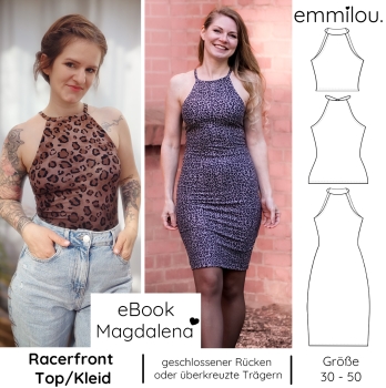 eBook Raserfront-Top/Kleid "Magdalena" Größe 30-50 Schnittmuster & Nähanleitung